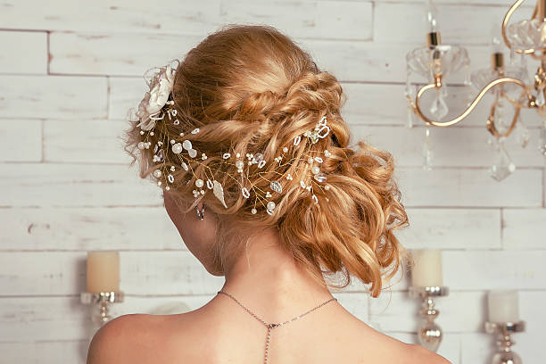 Chic braided updo for medium hair - perfect for wedding guests